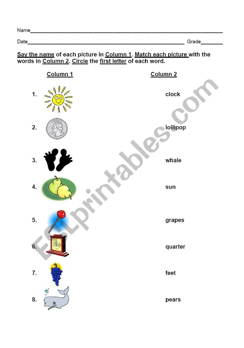 Alphabet sound2 worksheet