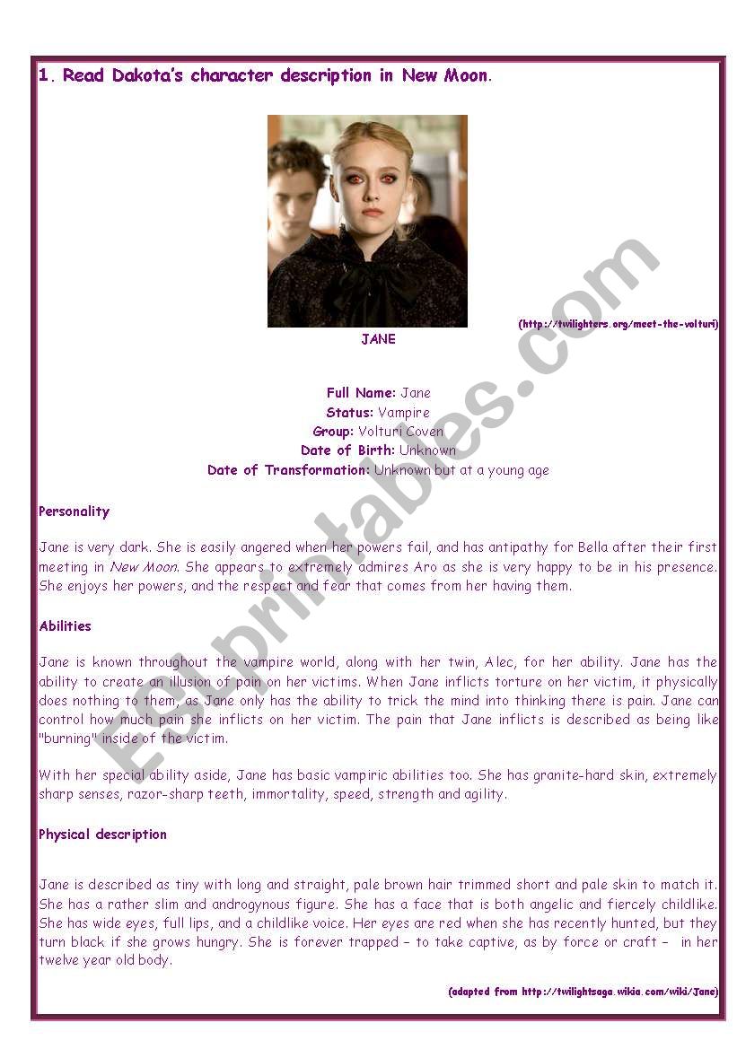 DAKOTA FANNING 2 worksheet