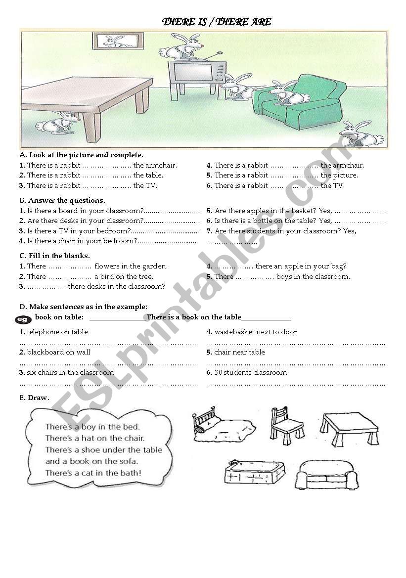 there is / there are worksheet