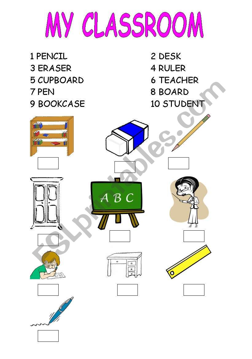 my classroom worksheet