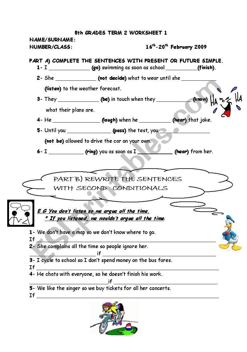 SECOND CONDITIONAL,WISH,FUTURE TENSE WORKSHEET