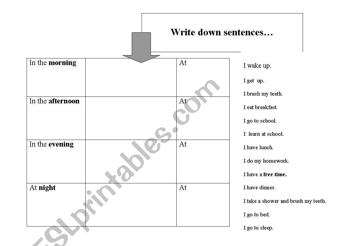 Telling time worksheet