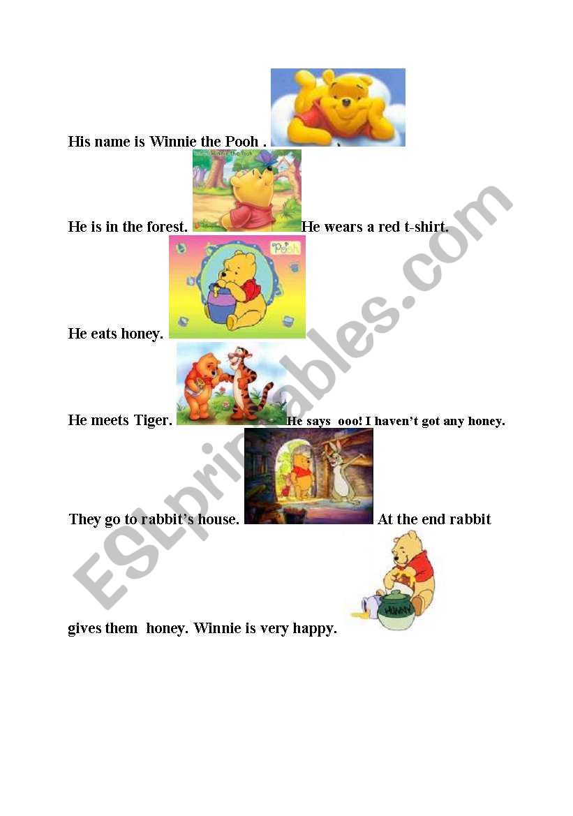 winnie  worksheet