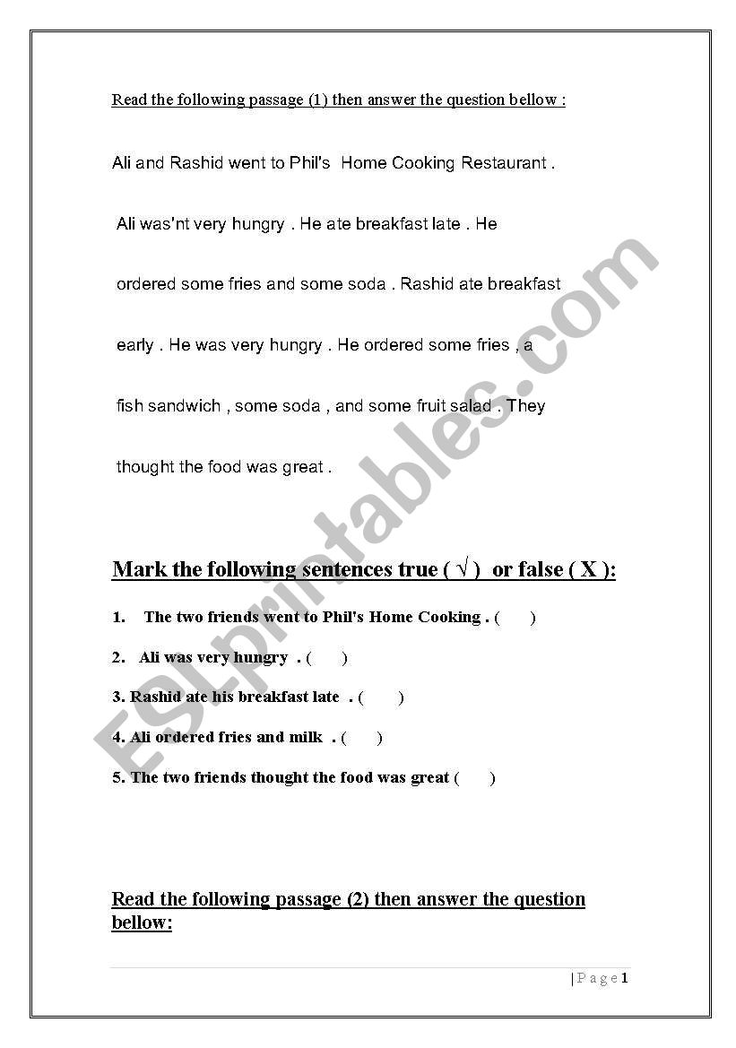 grade 5  worksheet