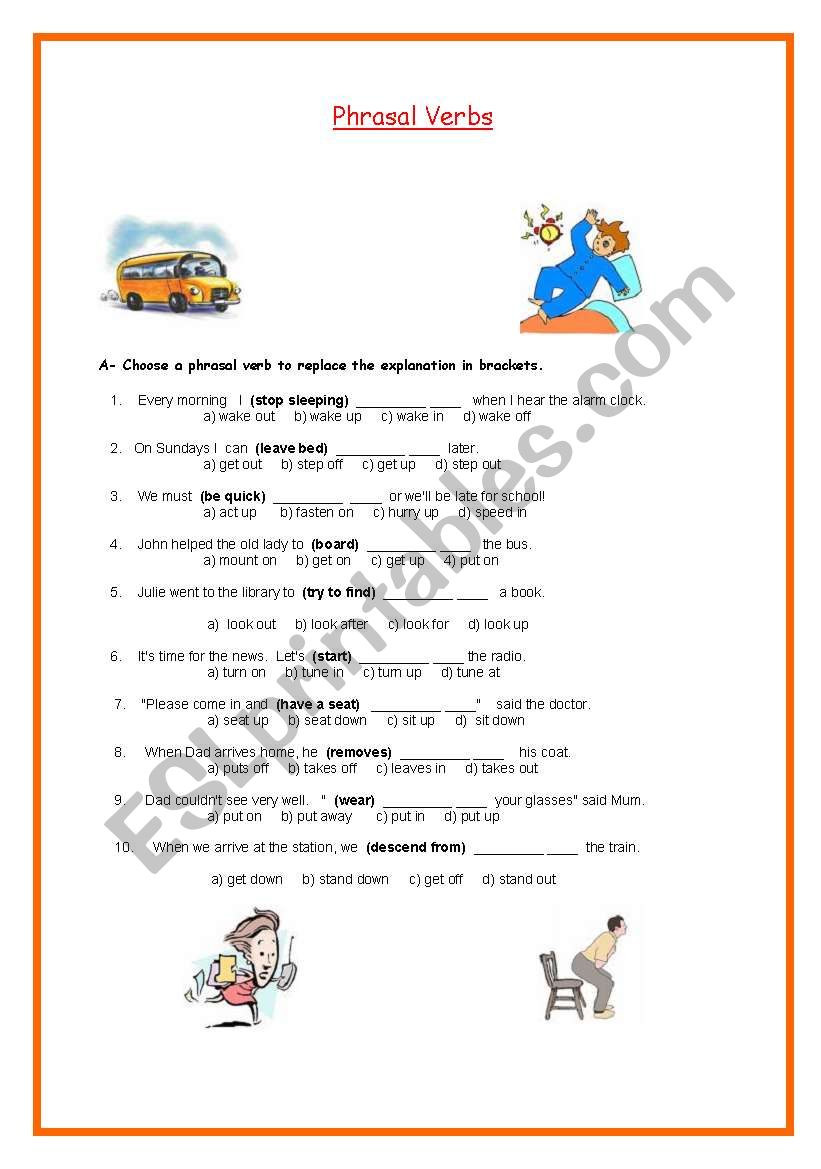 Phrasal Verbs worksheet