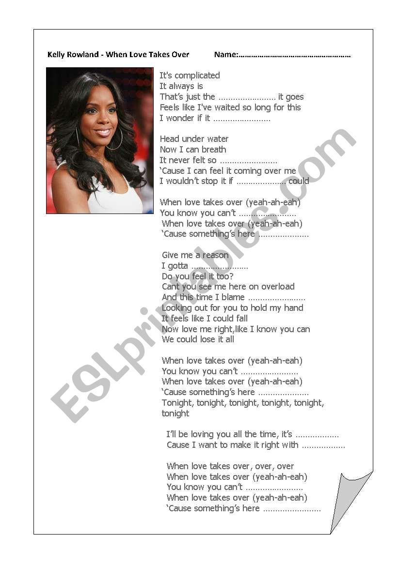 Listening activity Kelly Rowland