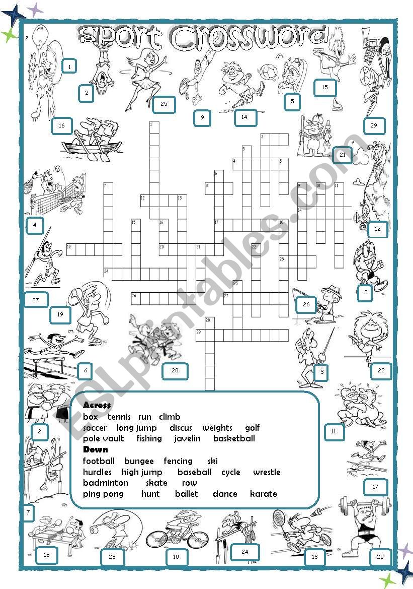 Sport Crossword worksheet