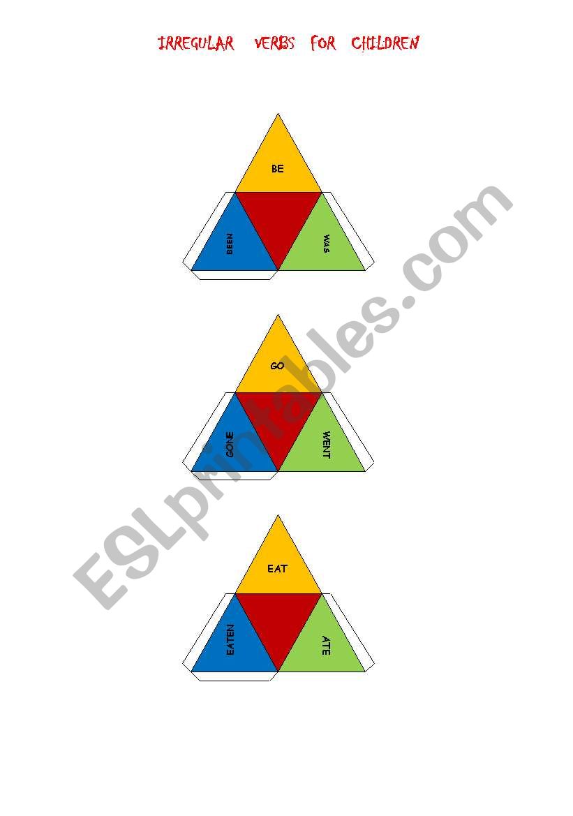 Amazing pyramids with irregular verbs! -> for children, adults etc.