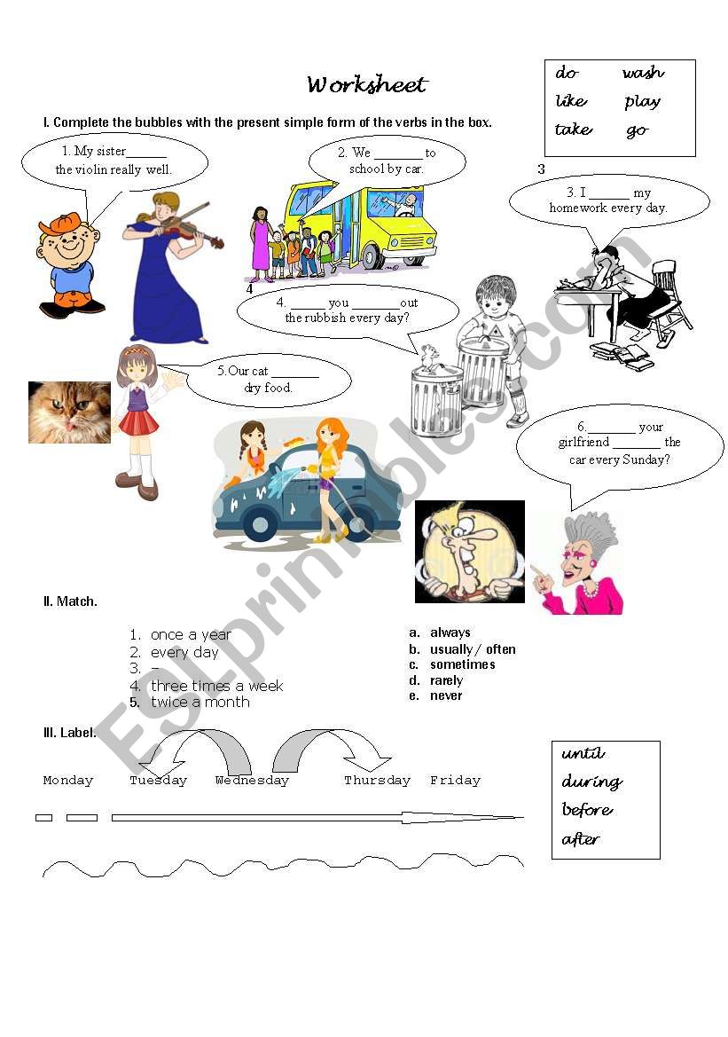 Present Simple  worksheet