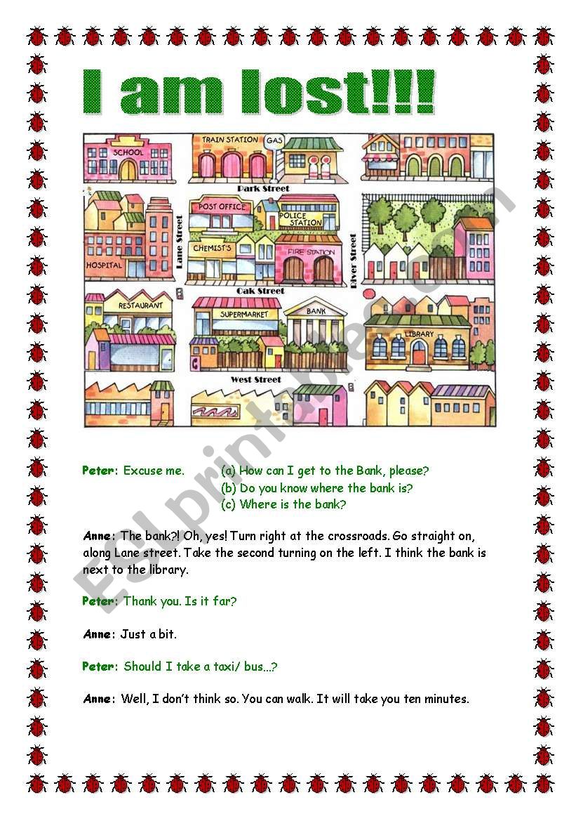 I am lost! worksheet