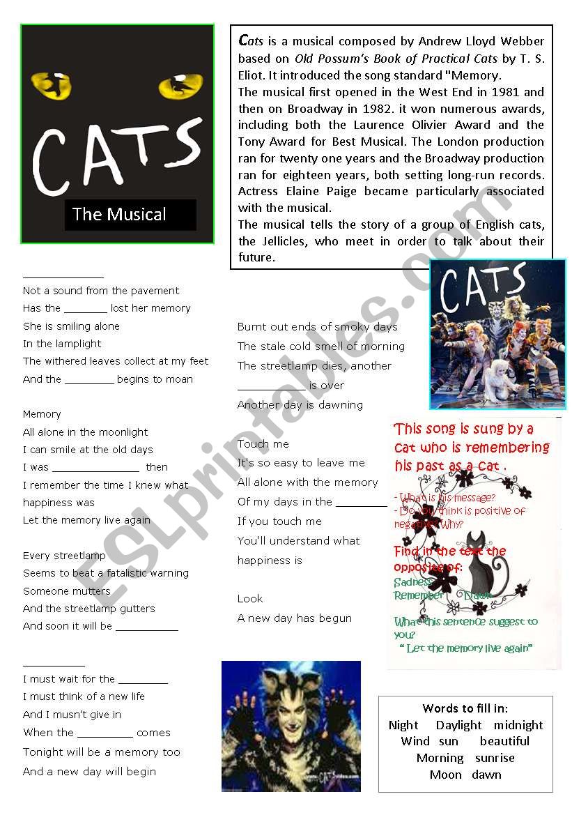 CATS the Musical. Reading and Theme song 