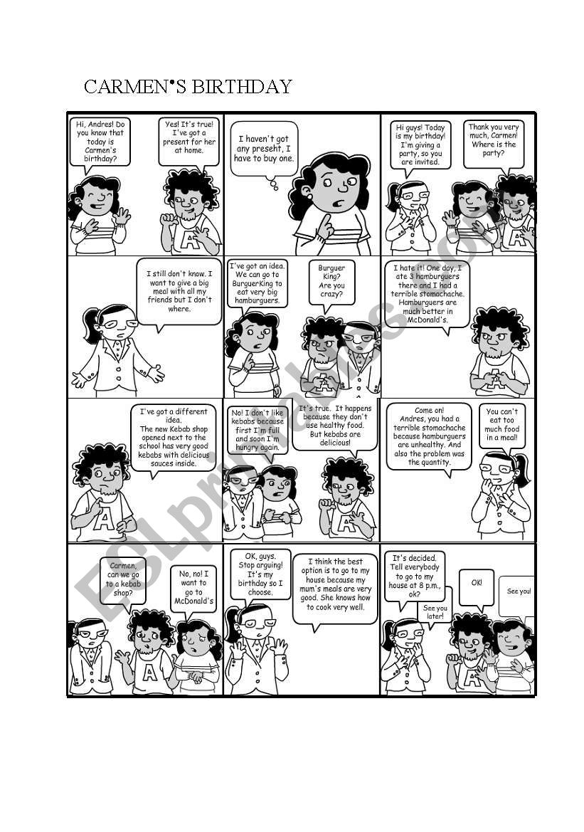 CarmenÂ´s Birthday (healthy diet)