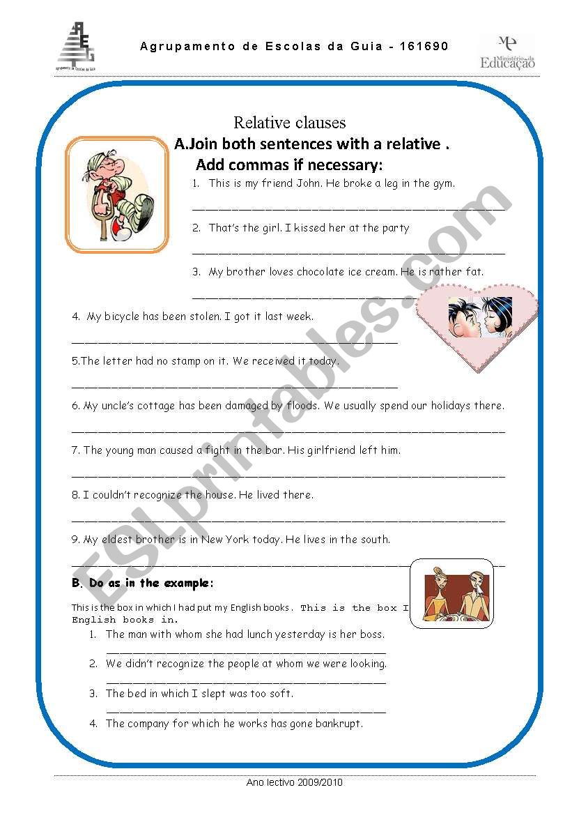 Relatives worksheet