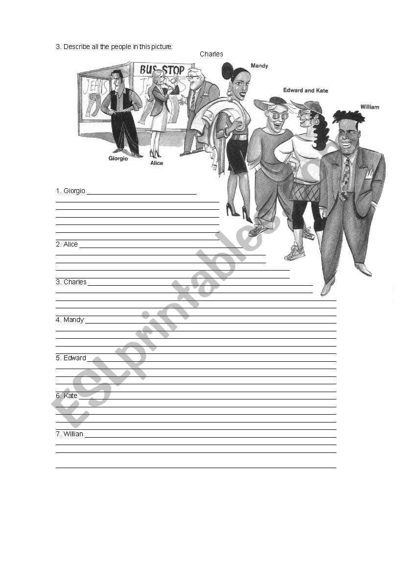 Describing Clothes worksheet