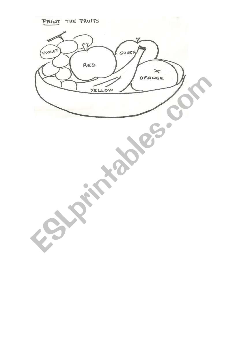 Fruits salad worksheet
