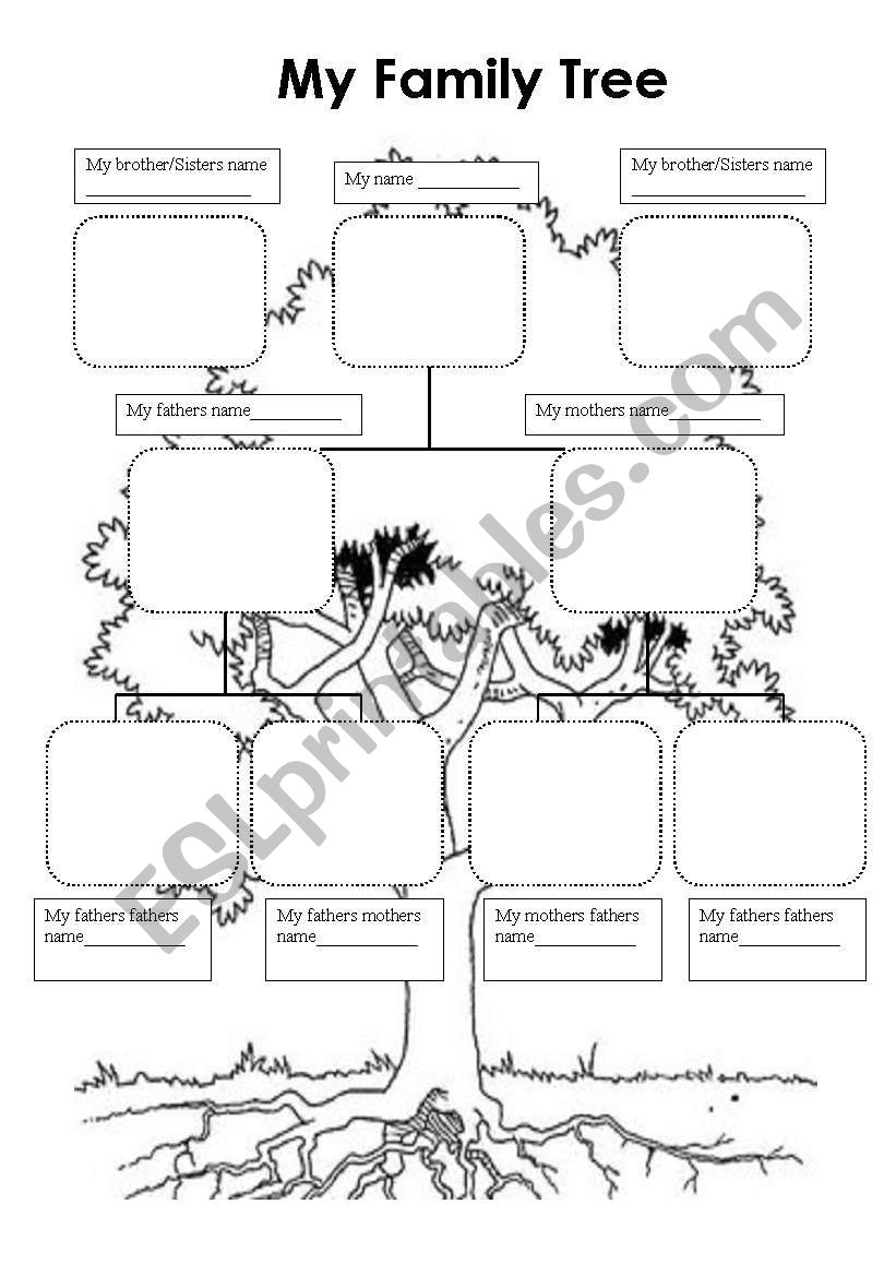 My Family Tree Worksheet