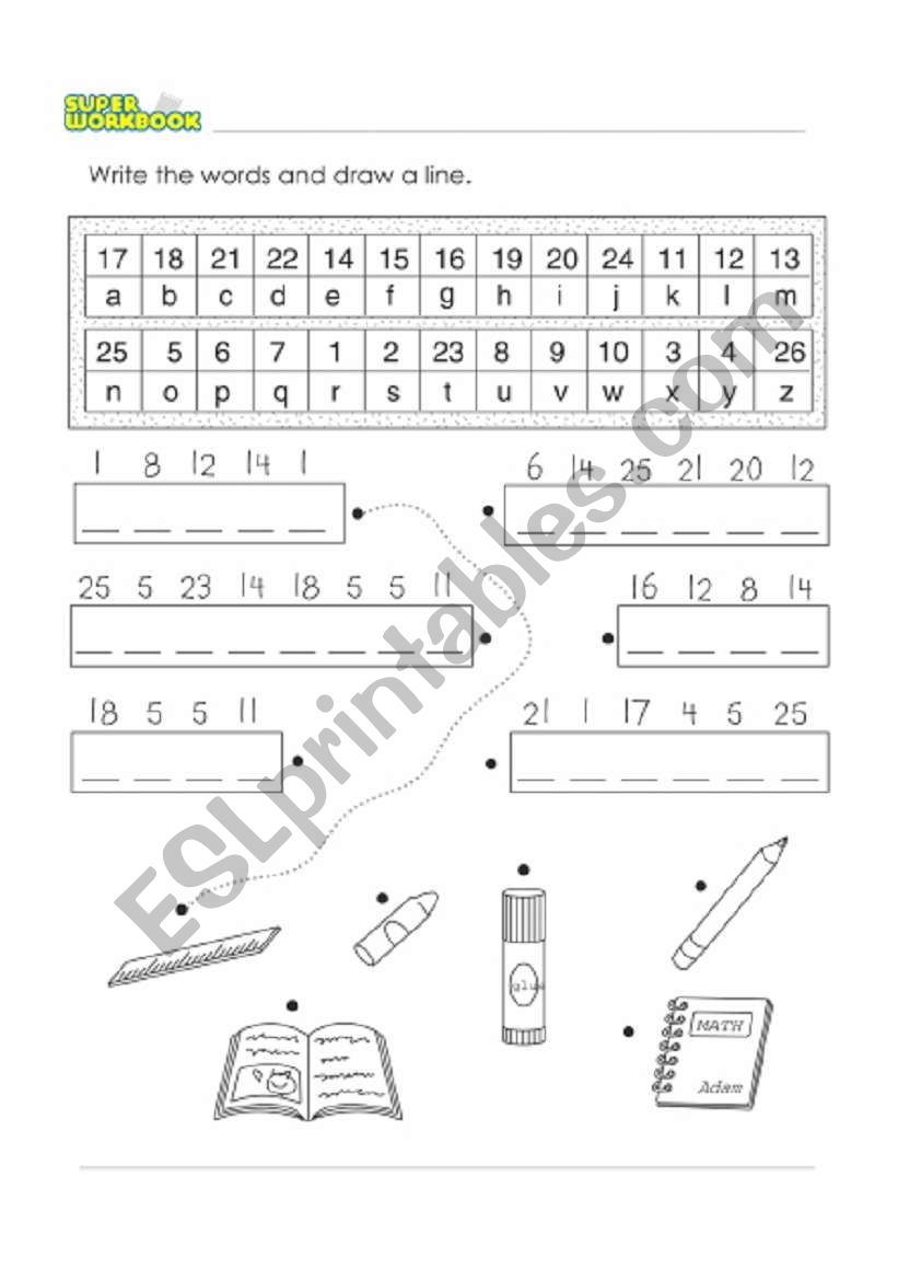 In the Classroom worksheet