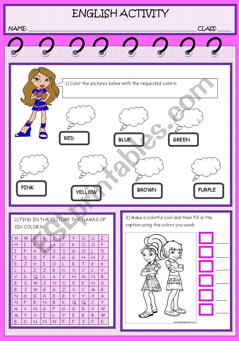 COLORS worksheet