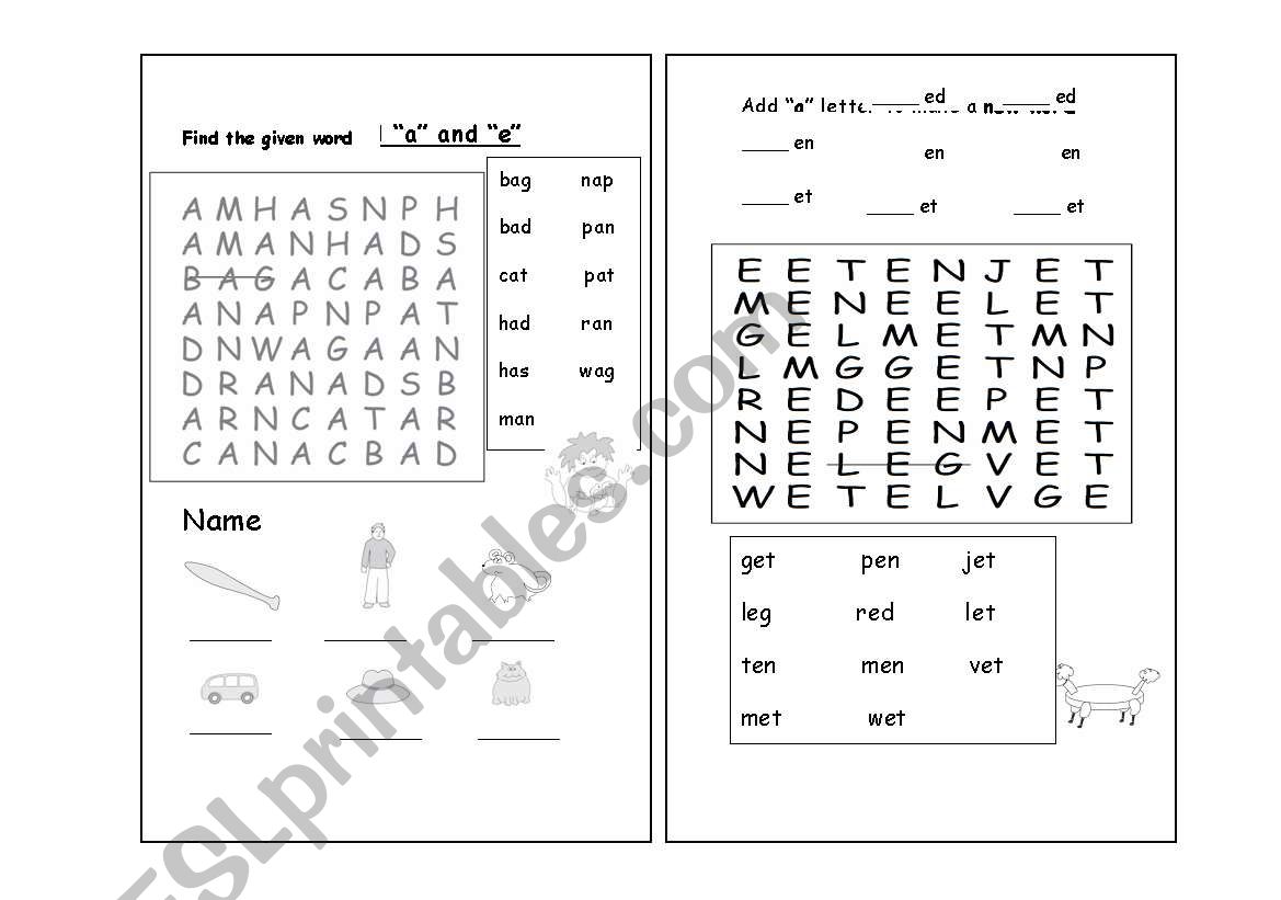 phonics worksheet