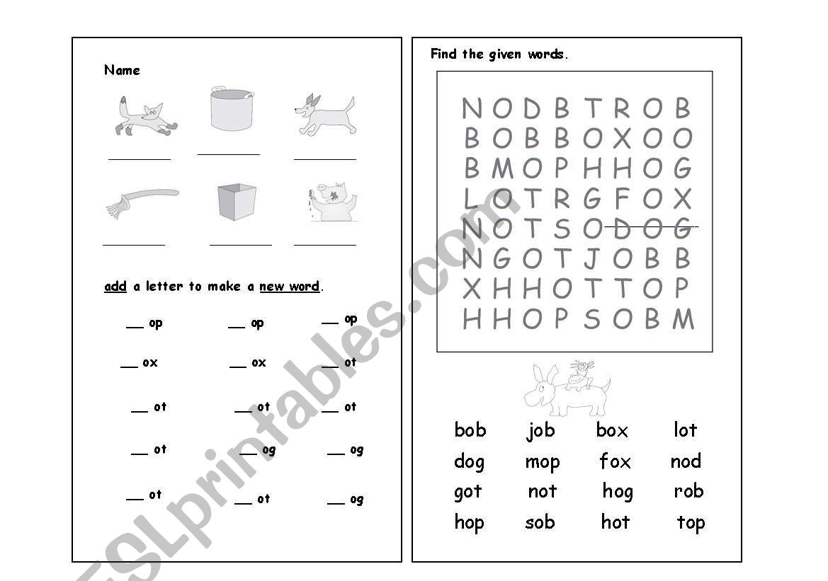 phonics worksheet