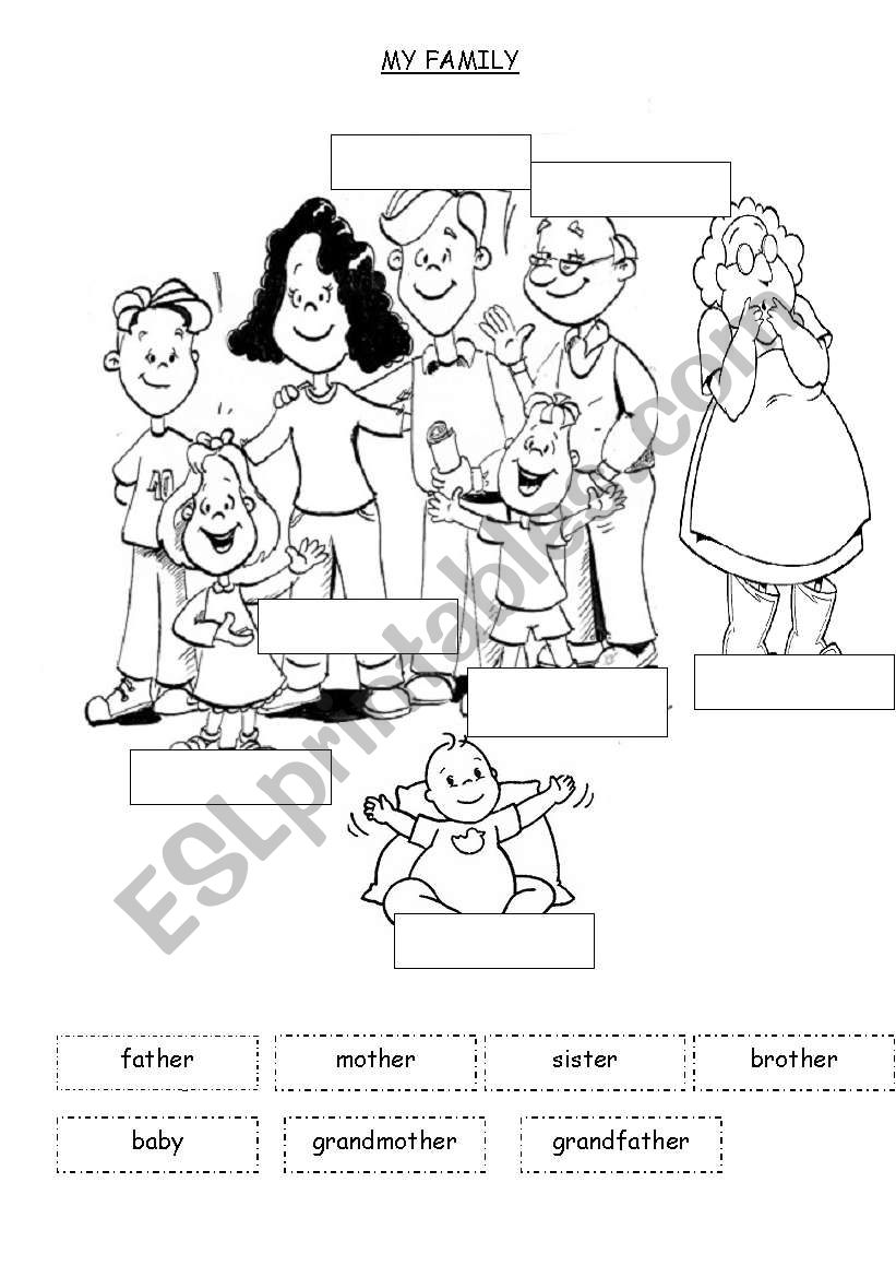 MY FAMILY worksheet