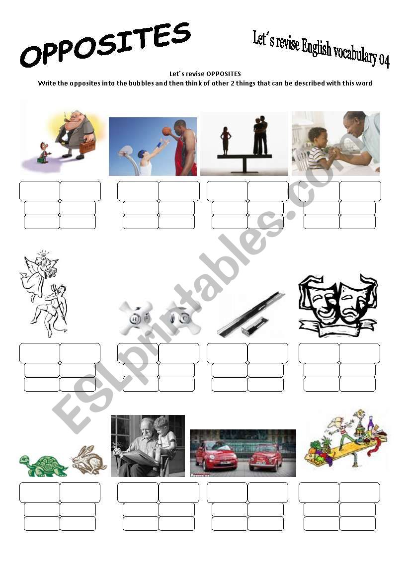 Vocabulary revision series 04 - Opposites