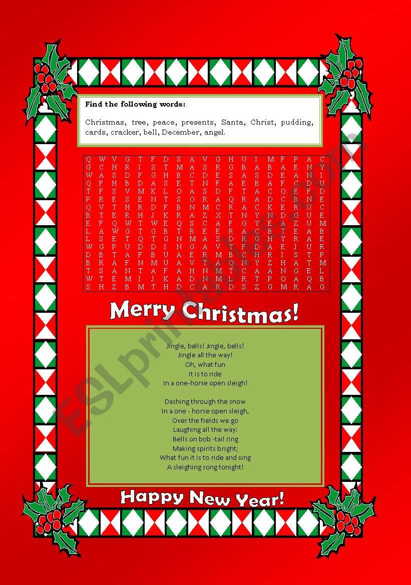 Xmas worksheet