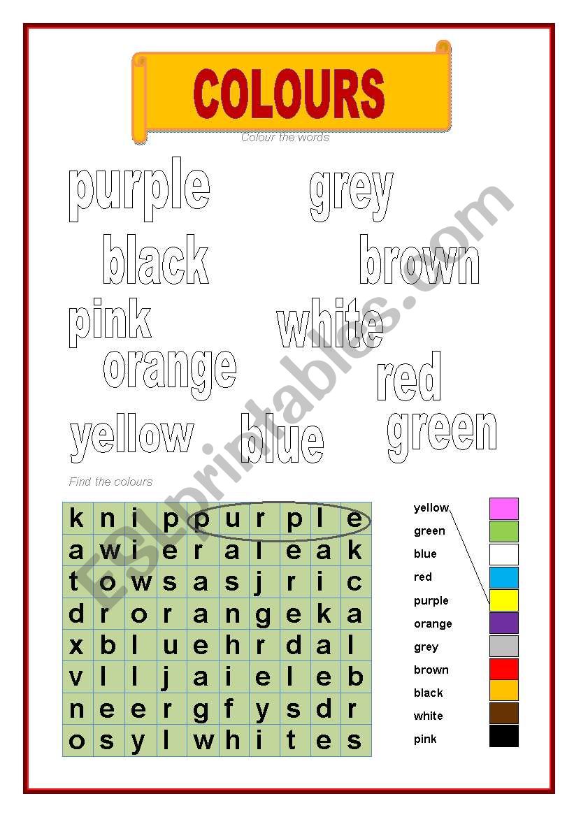 Colours And Colour Mixing Worksheet