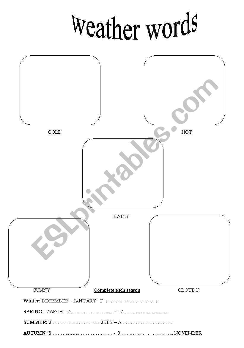 WEATHER worksheet