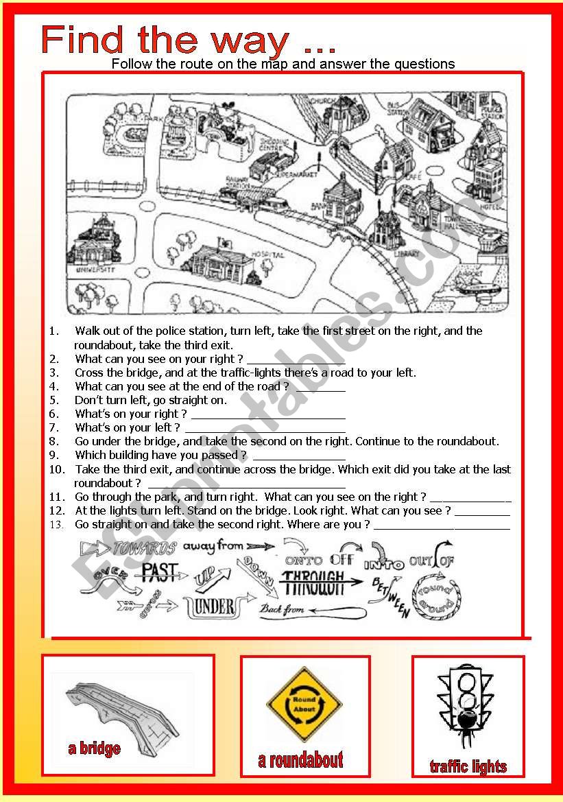 Find the way worksheet