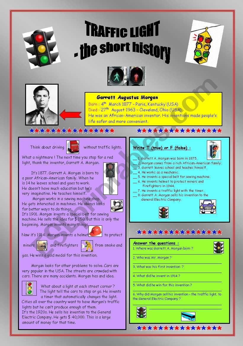 TRAFFIC LIGHT - the short history & key (fully editable)