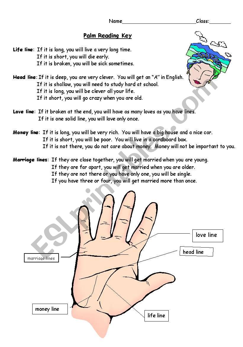 Palm Reading worksheet