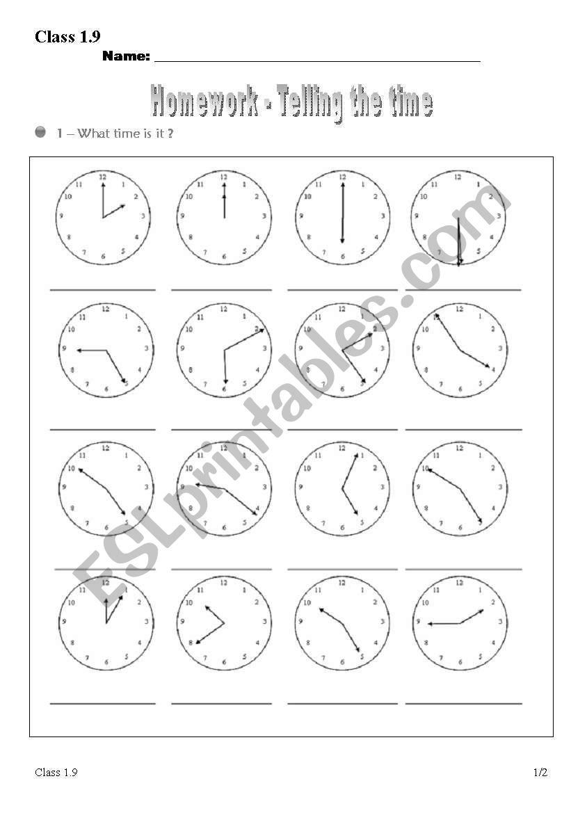 Telling the time + Present Simple + Daily Routines  - 2 page lesson