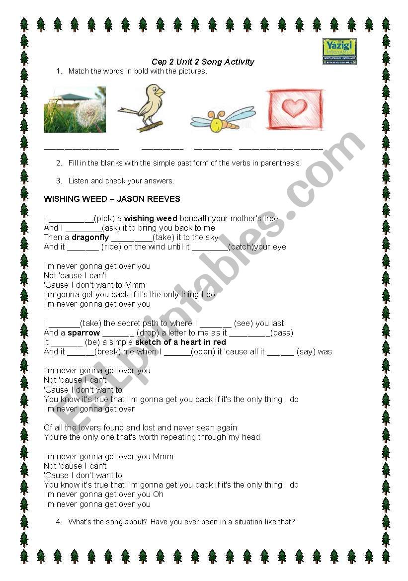 Wishing weed worksheet