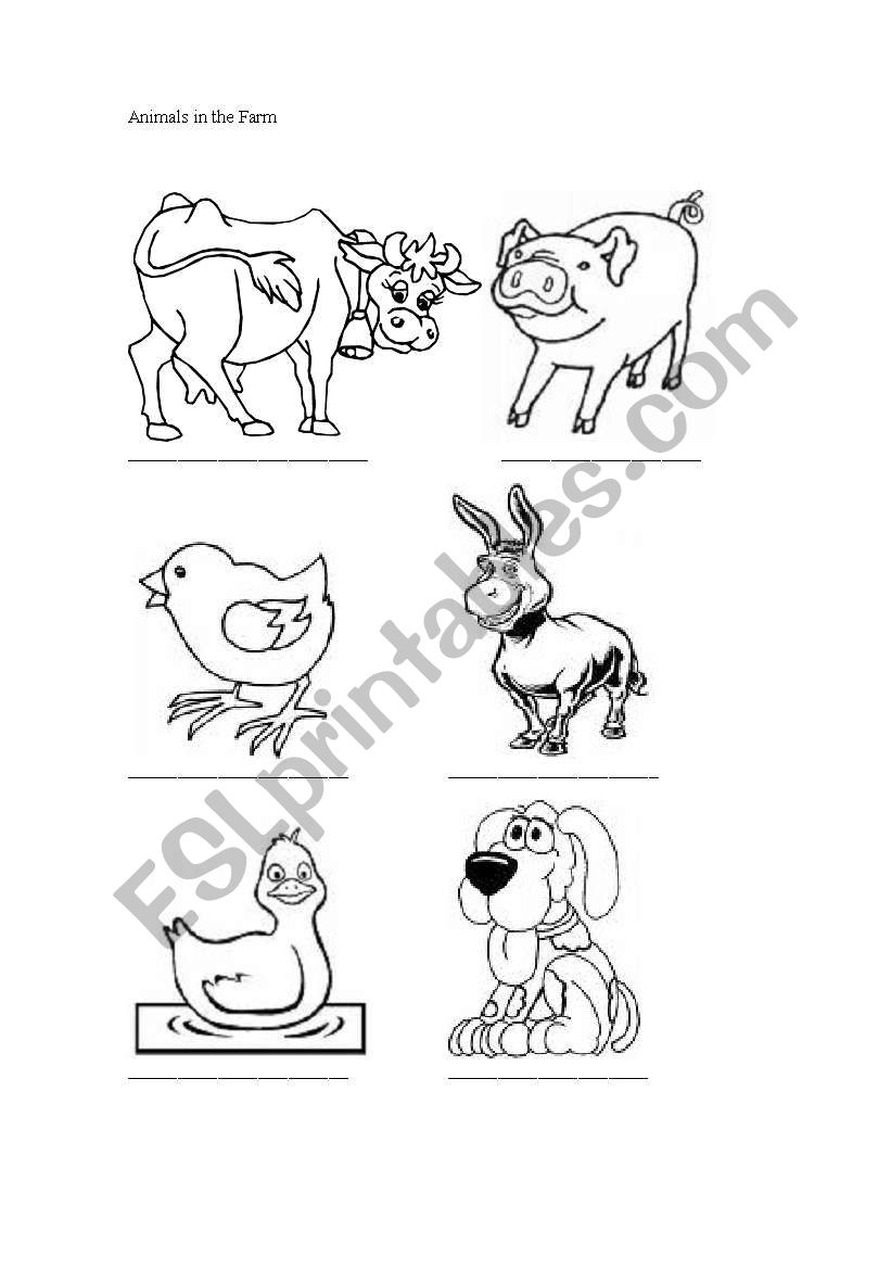 Farm Animals worksheet