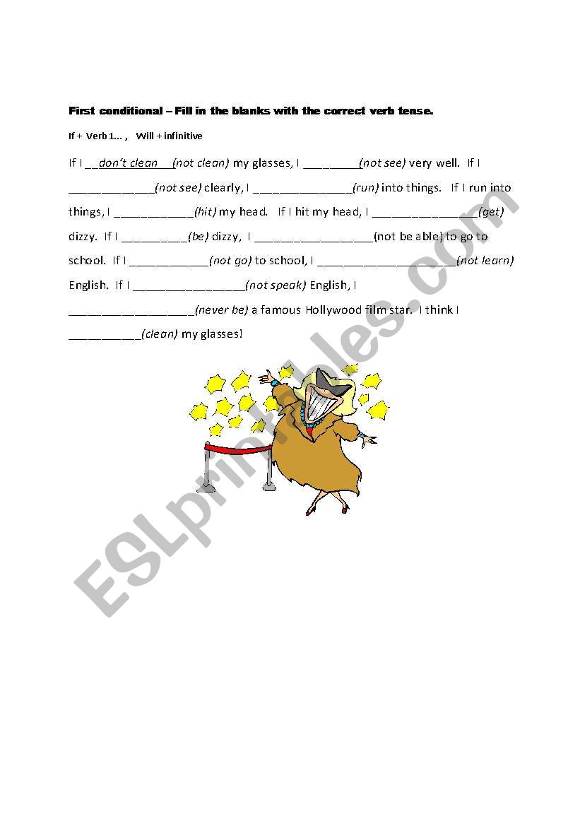english-worksheets-first-conditional-gap-fill-and-sentence-match