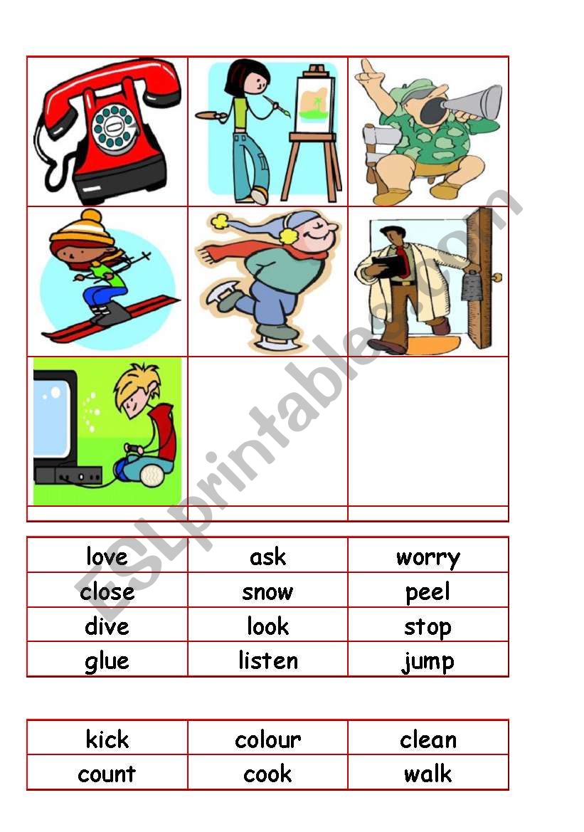 simple past card set 2 worksheet