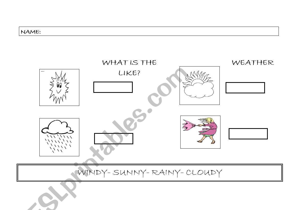 WEATHER. worksheet