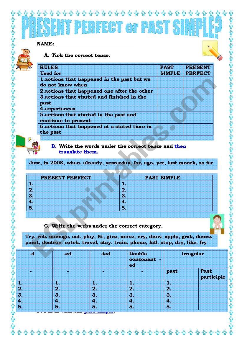 present perfect-past simple quiz