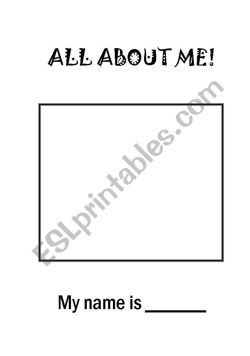 ALL ABOUT ME PAGE 1 worksheet