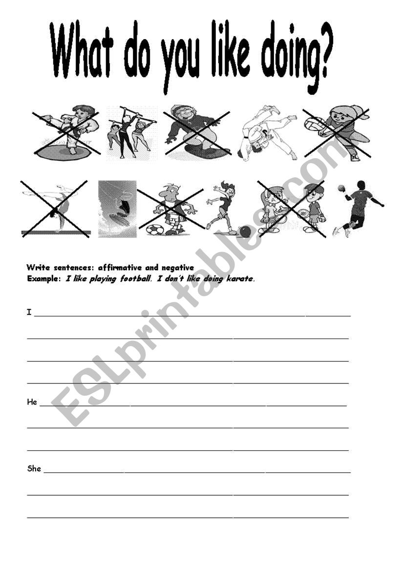 Sports and Hobbies worksheet