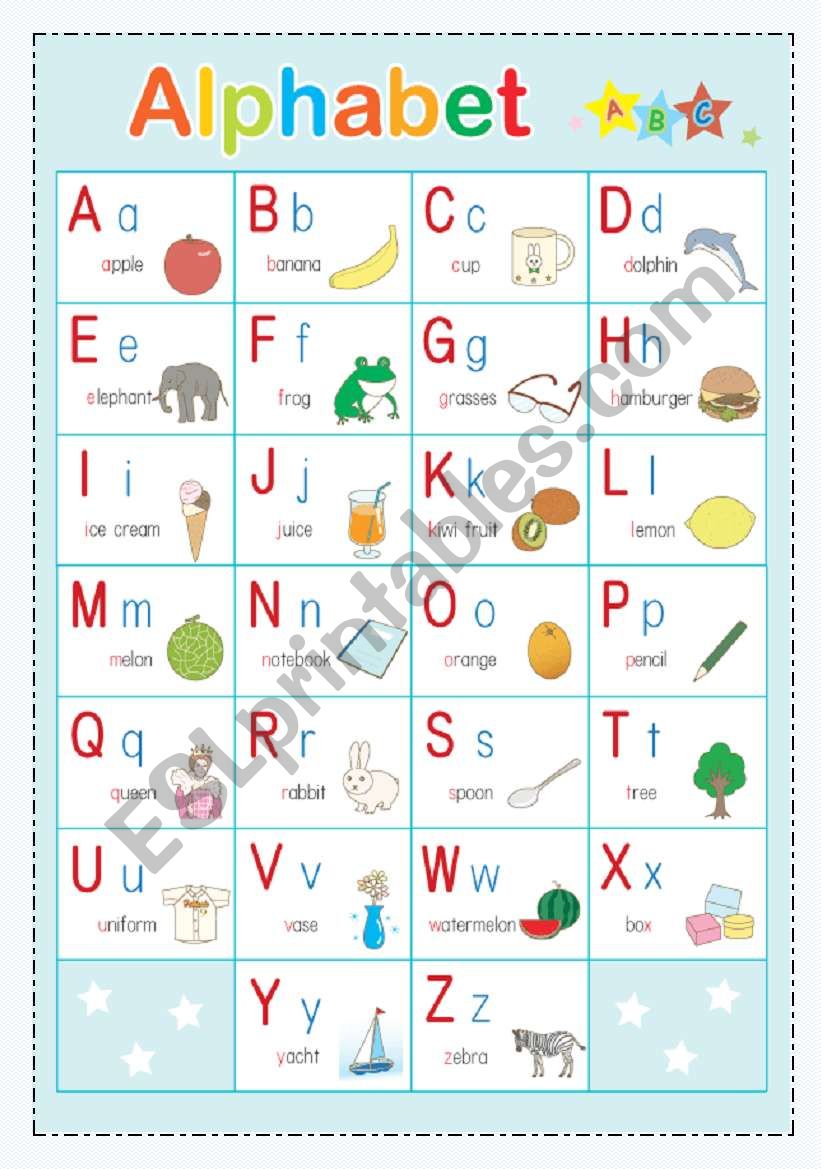 THE ALPHABET  worksheet