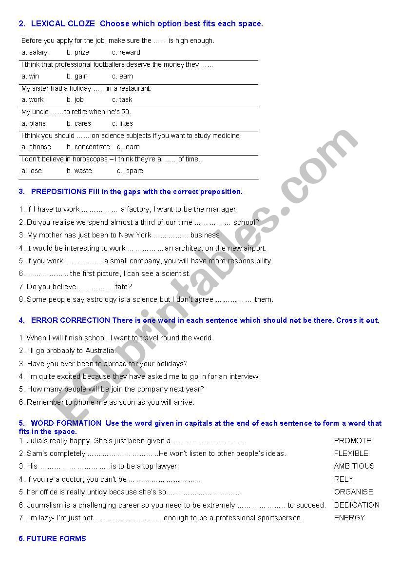 grammar practice worksheet