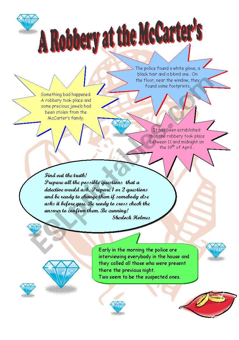 A robbery at the McCarters worksheet