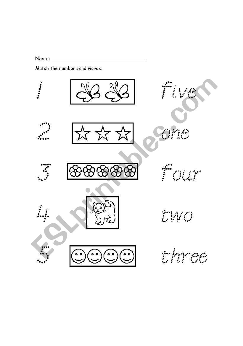 Numbers worksheet