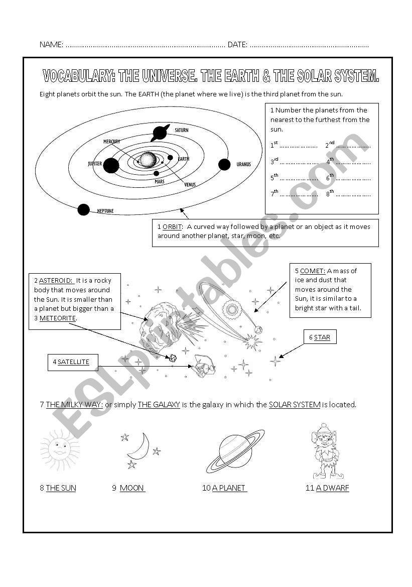 astronomy-vocabulary-worksheet