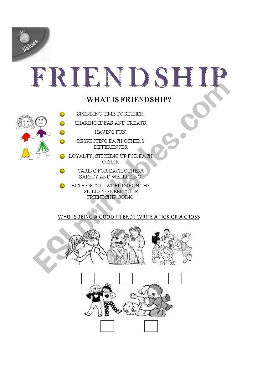 friendship worksheet