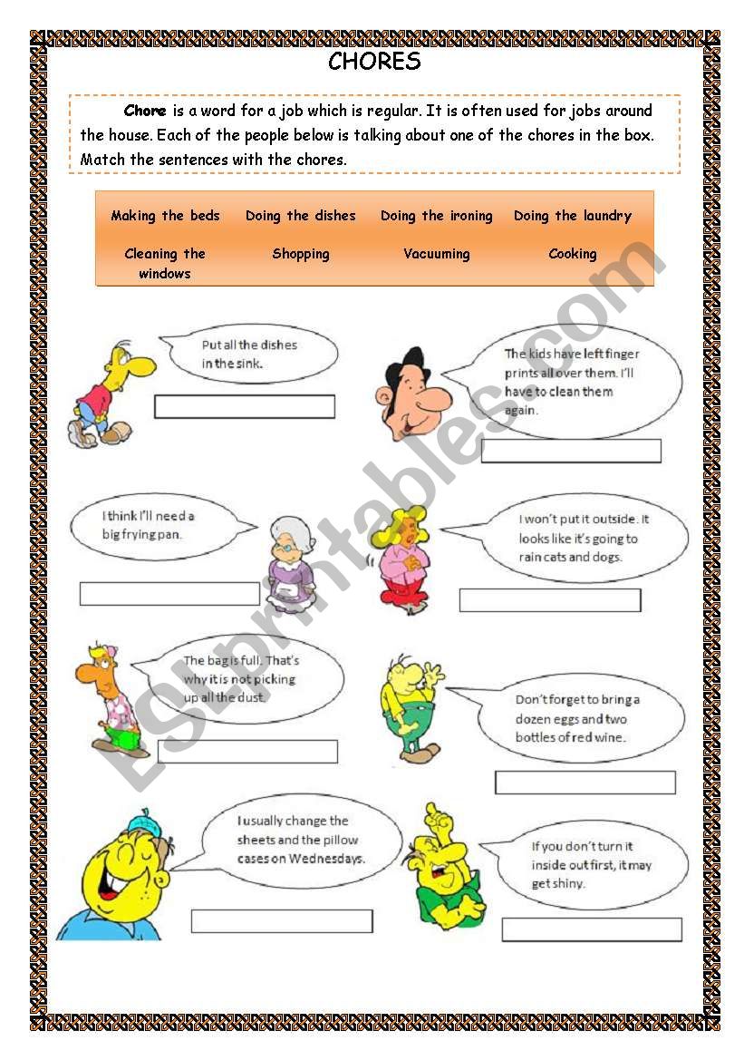 CHORES 01/02 worksheet