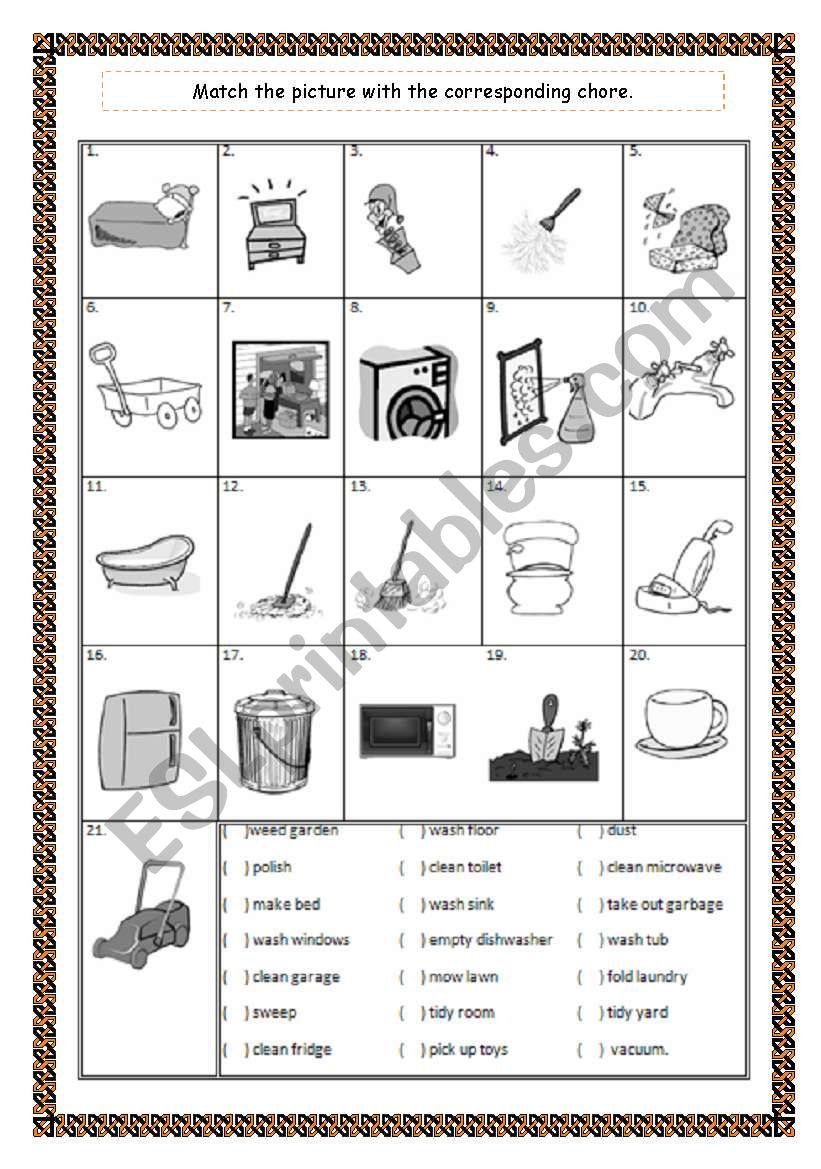 CHORES 02/02 worksheet