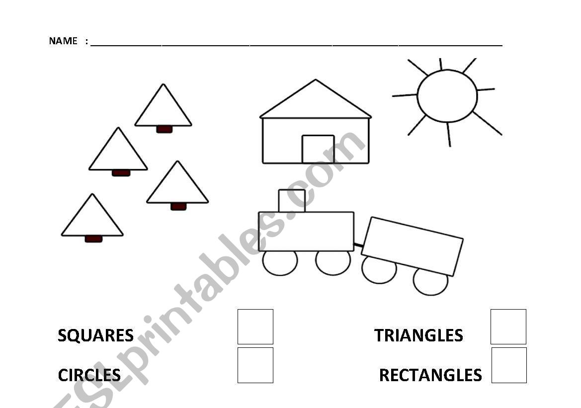COUNT THE SHAPES worksheet